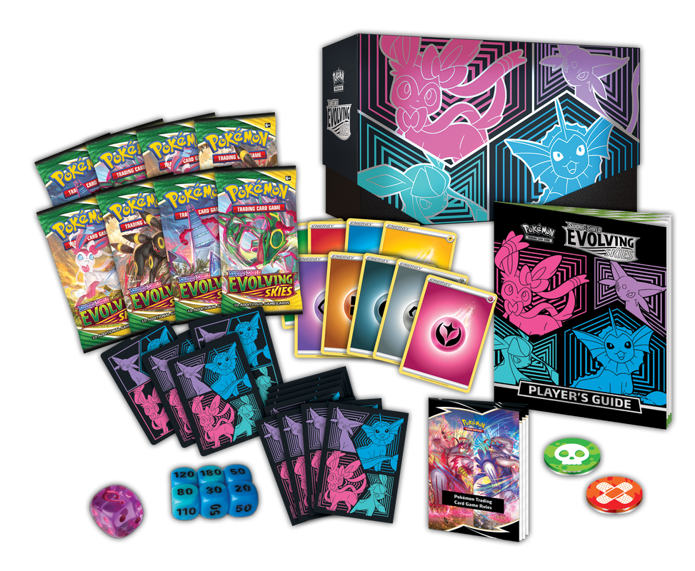 Pokemon TCG - Evolving Skies Elite Trainer Box (ETB) - Sylveon, Espeon, Glaceon & Vaporeon
