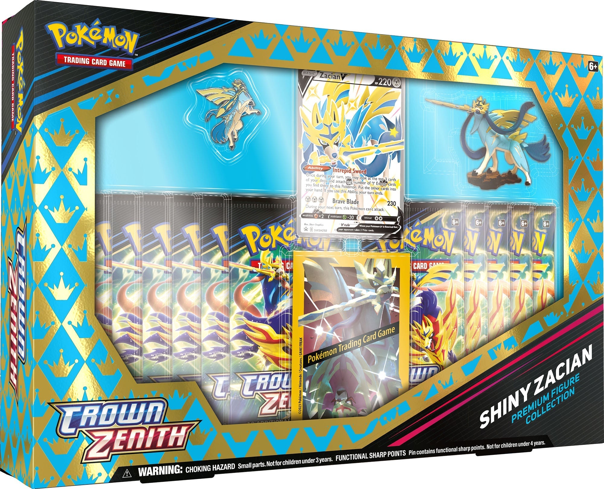 Pokemon TCG - Sword & Shield 12.5 - Crown Zenith - Premium Figure Collection - Shiny Zacian