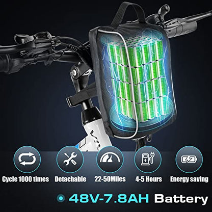 Vivi Folding Electric Bike, Electric Mountain Bike 500W Ebike 26''