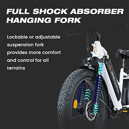 SENADA Electric Bike for Adults, Herald Step-Thru 1000W 48V 15Ah Ebike