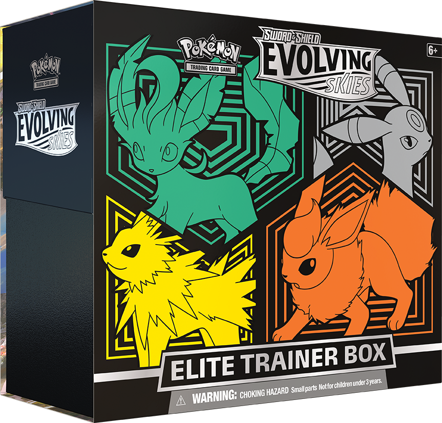 Pokemon TCG - Evolving Skies Elite Trainer Box (ETB) - Leafeon, Umbreon, Jolteon & Flareon